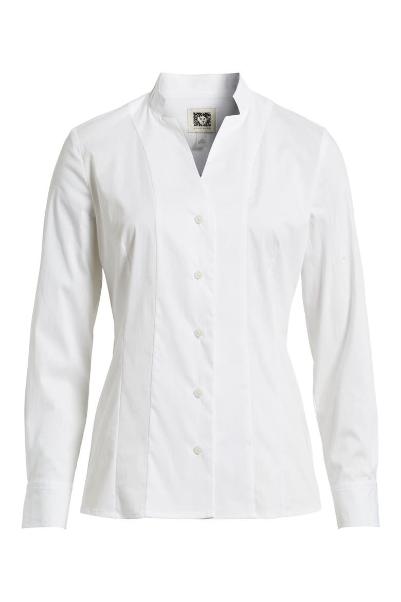 Button-Up Poplin Blouse, Alternate, color, BRIGHT WHITE