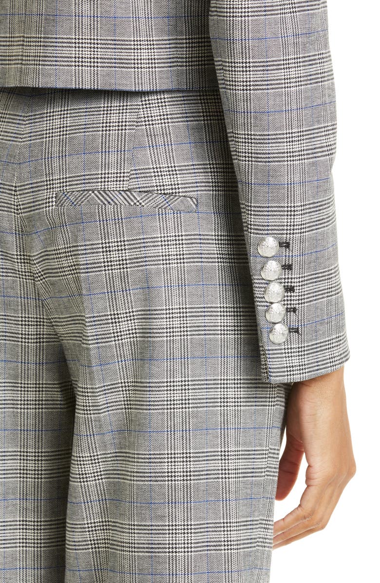 Veronica Beard Fabiola Plaid Crop Blazer, Alternate, color,