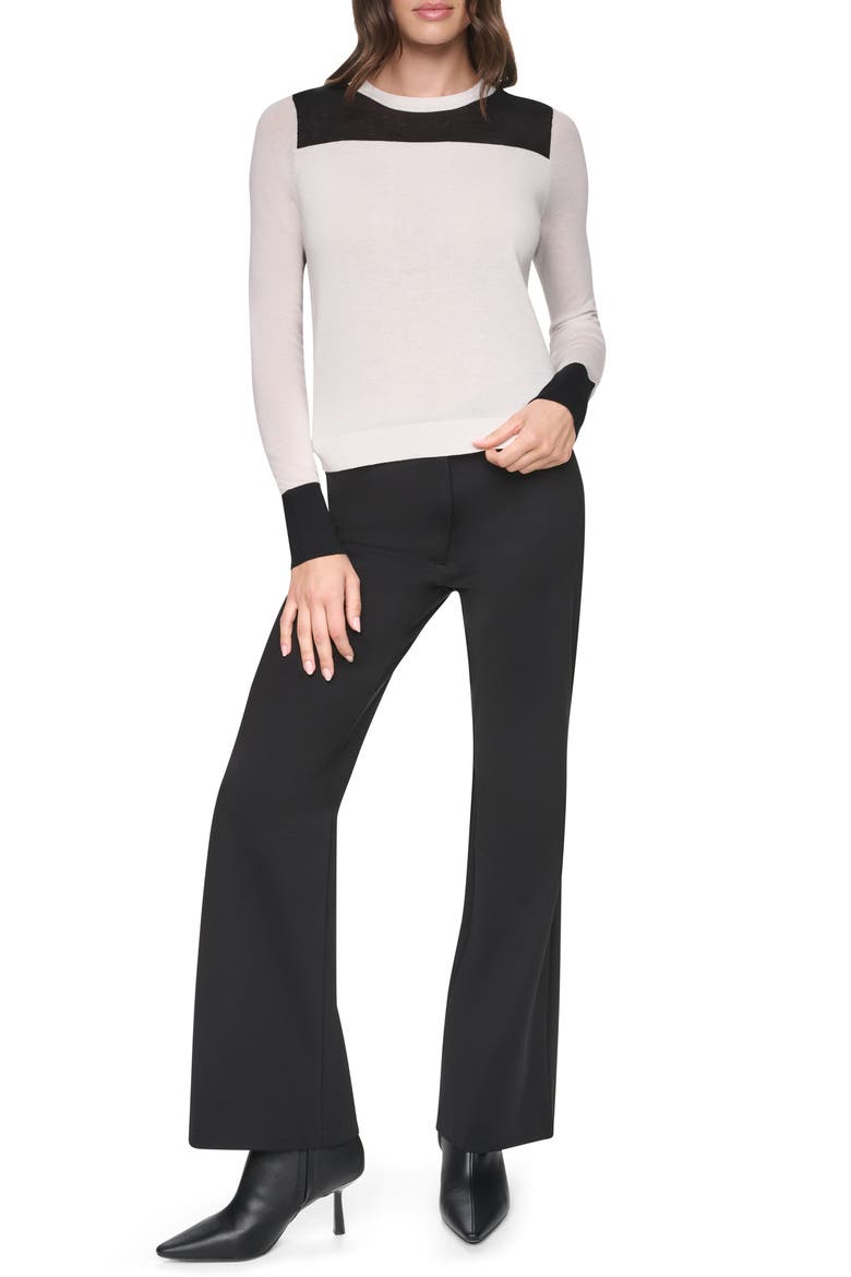 Colorblock Sweater, Alternate, color, IVORY/BLACK