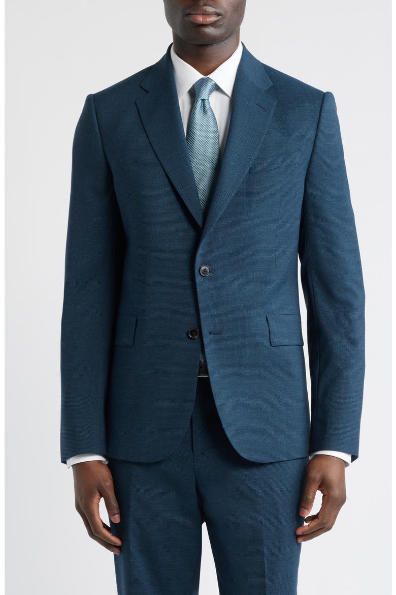 Camberwell Tailored Fit Dark Green Wool Suit, Alternate, color, PETROL GREEN
