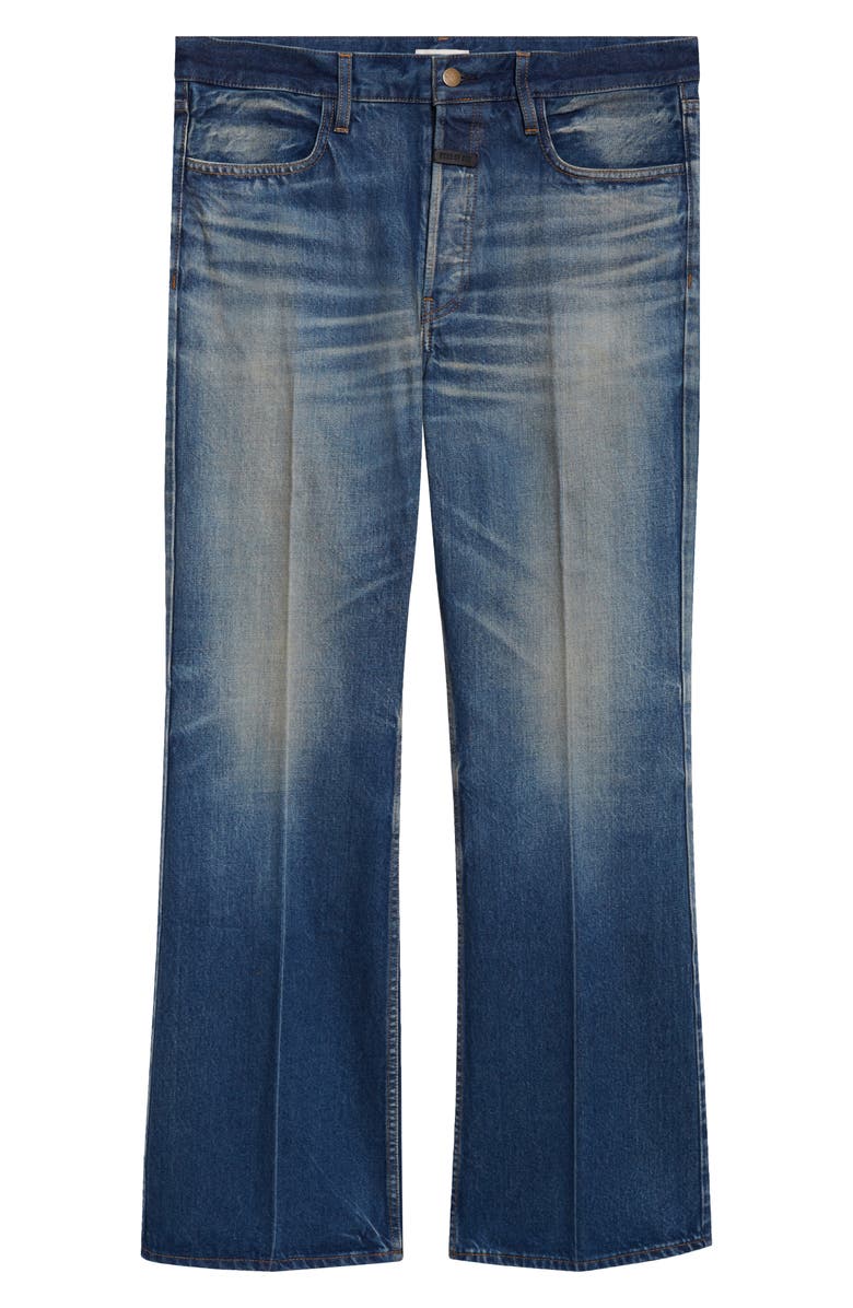Fear of God 70s Relaxed Bootcut Jeans, Main, color, Mid Indigo