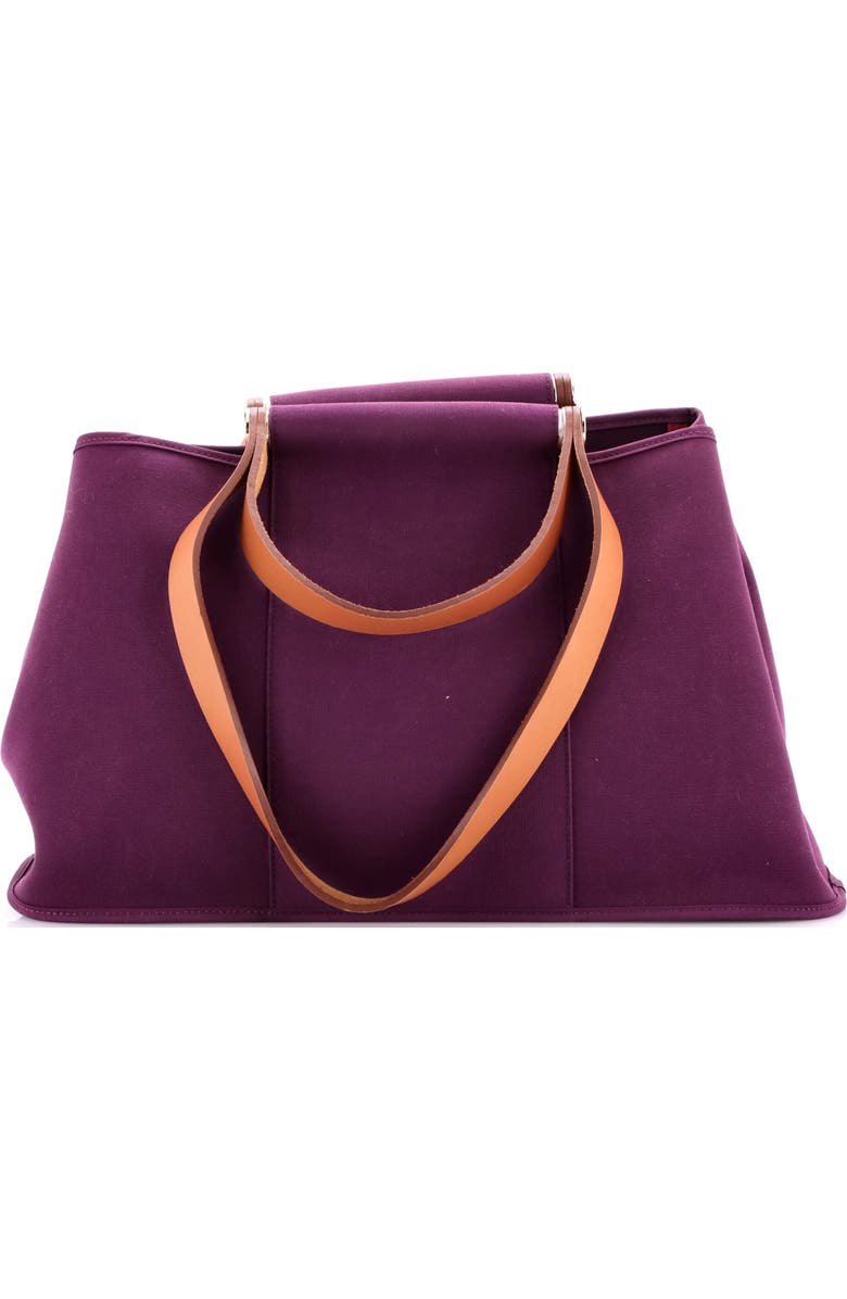 Pre-Owned Hermes Cabag Elan Toile and Leather 39, Main, color, Cassis