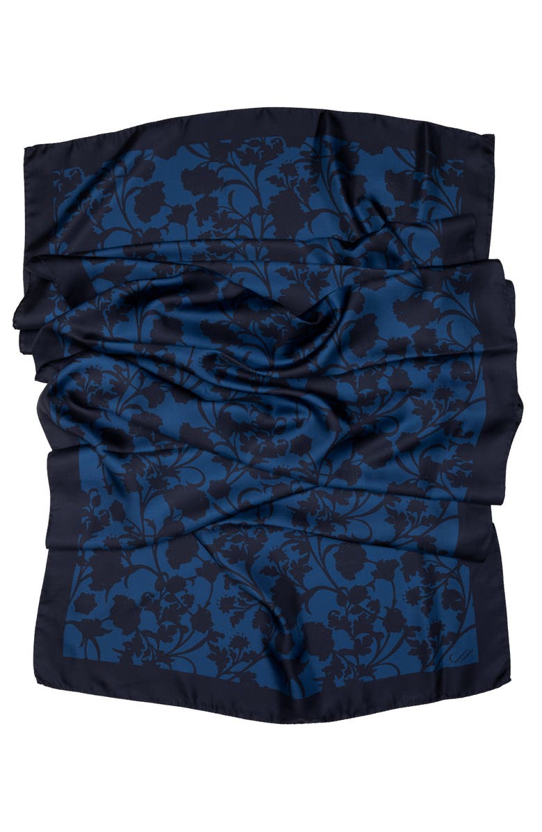 Elizabetta Regina - Silk Scarf Shawl for Women, Alternate, color, Midnight Blue