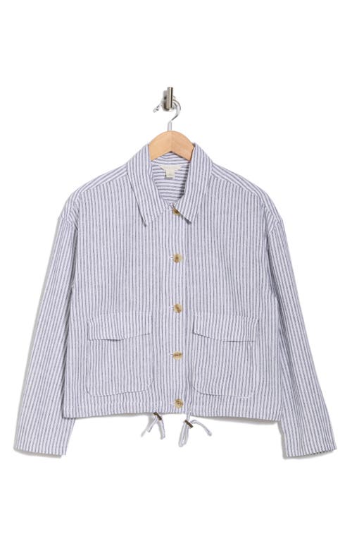 CASLON CASLON® LINEN BLEND UTILITY SHIRT JACKET