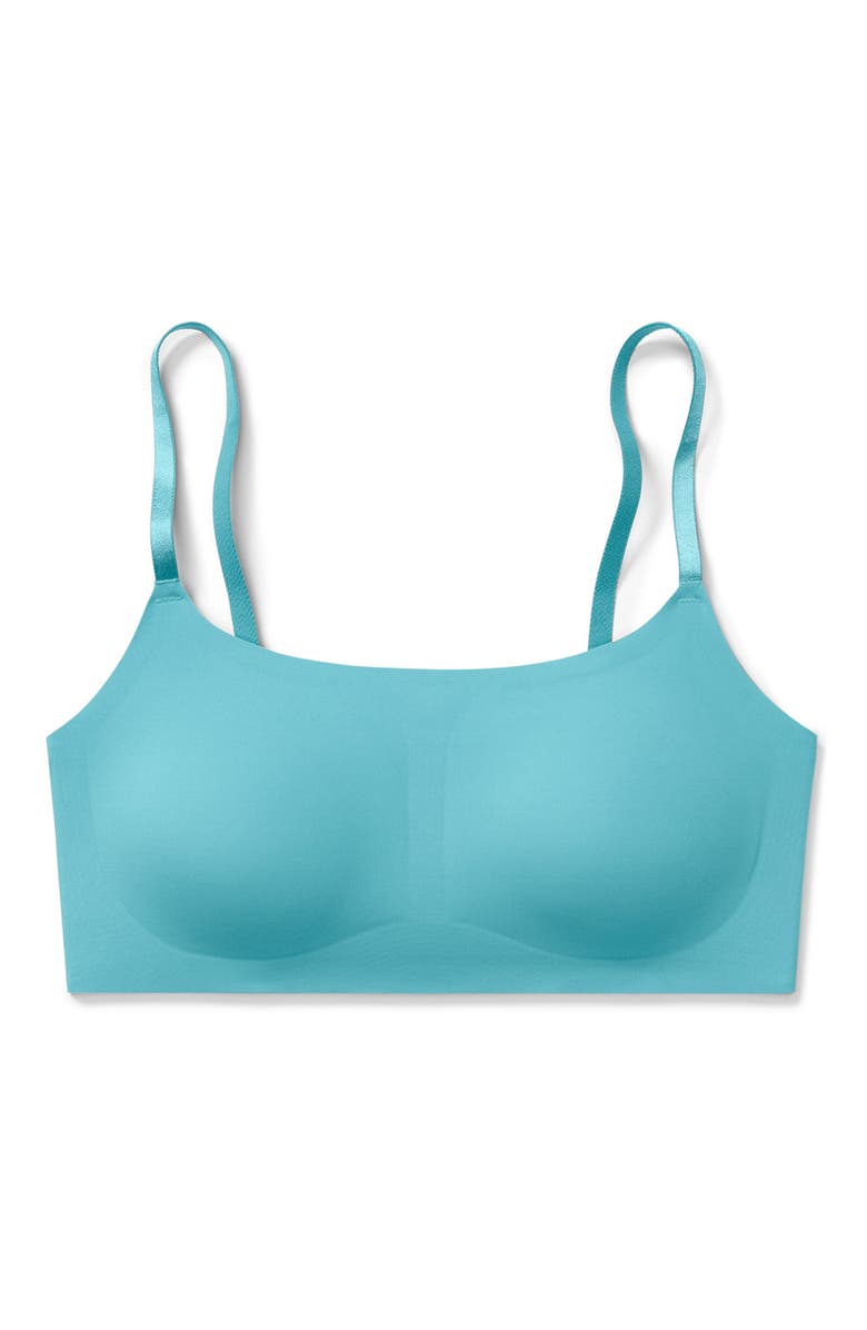 True & Co True Body Scoop Neck Bralette, Alternate, color, Aqua