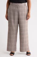 SUGARLIPS Mulvane High Waist Plaid Wide Leg Pants