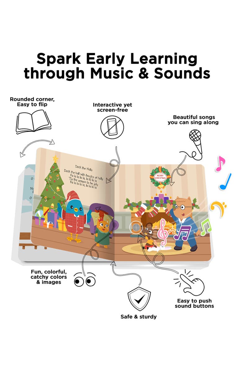 Ditty Bird Kids' Christmas Songs Interactive Musical Sound Book, Alternate, color, Blue
