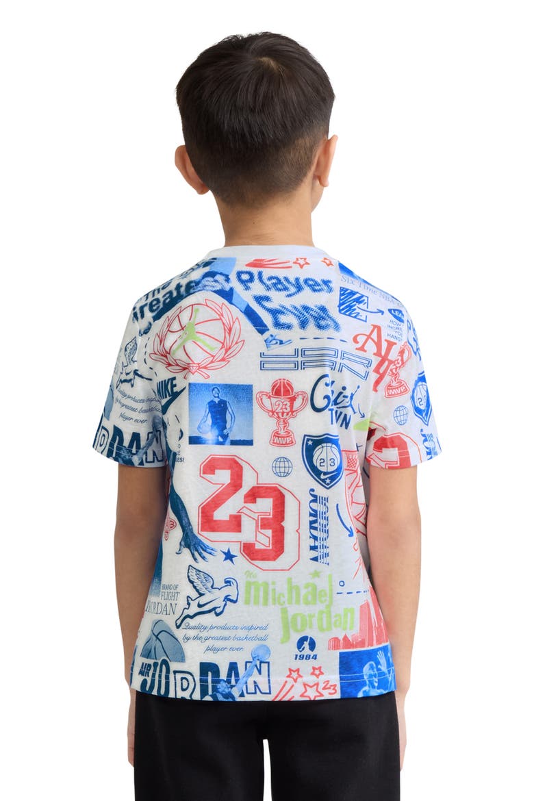 Kids' MJ Billboard Print T-Shirt, Alternate, color, WHITE