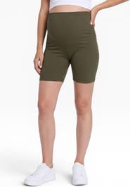 MOTHERHOOD MATERNITY 6 1/2" Ribbed Maternity Biker Short