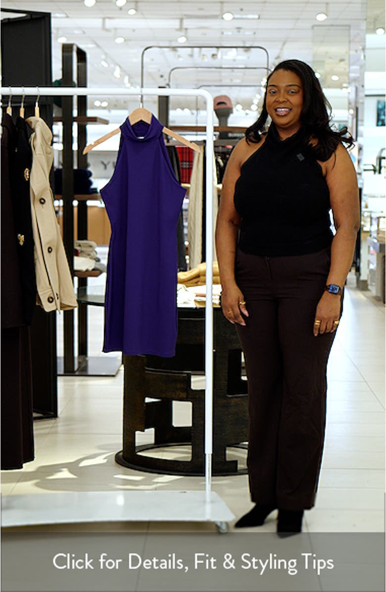 Sleeveless Mock Neck Knit Minidress, sales video thumbnail