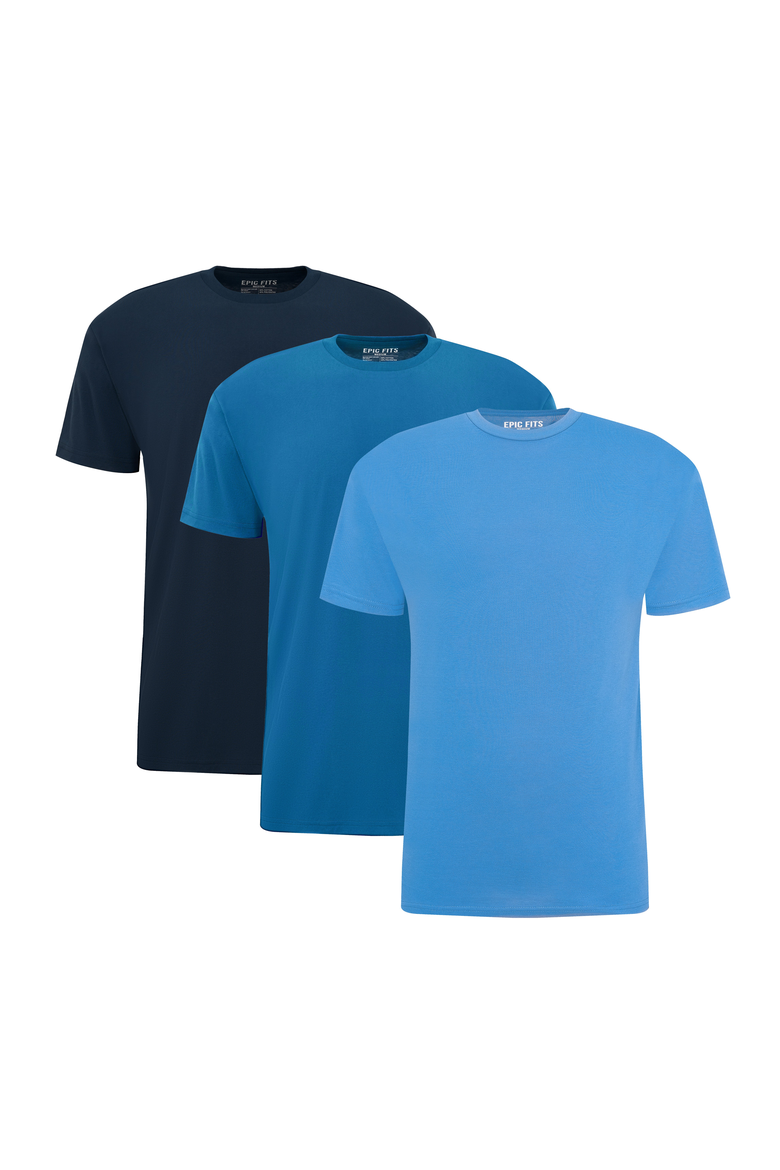 Crew Neck T-Shirts, Main, color, Blues Crew
