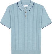 Robert Graham Edvan Merino Wool Blend Polo Sweater