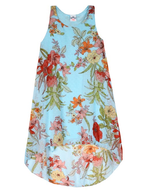 Mia Belle Girls Kids' Girls Paradise Dreams Sleeveless Hi-lo Dress In Blue