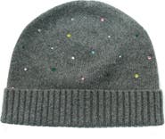 Portolano Cashmere beanie with crystal stones