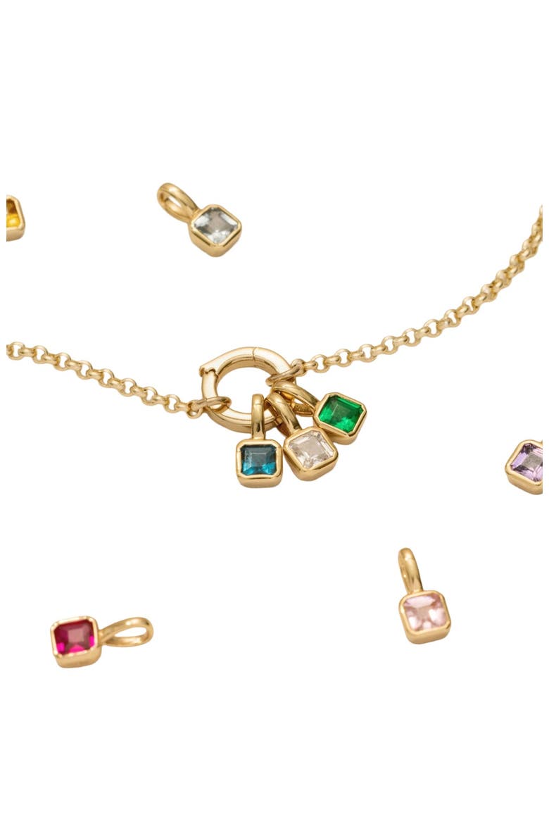 Rolo Charm Bracelet with Link Lock, Alternate, color, Gold Filled