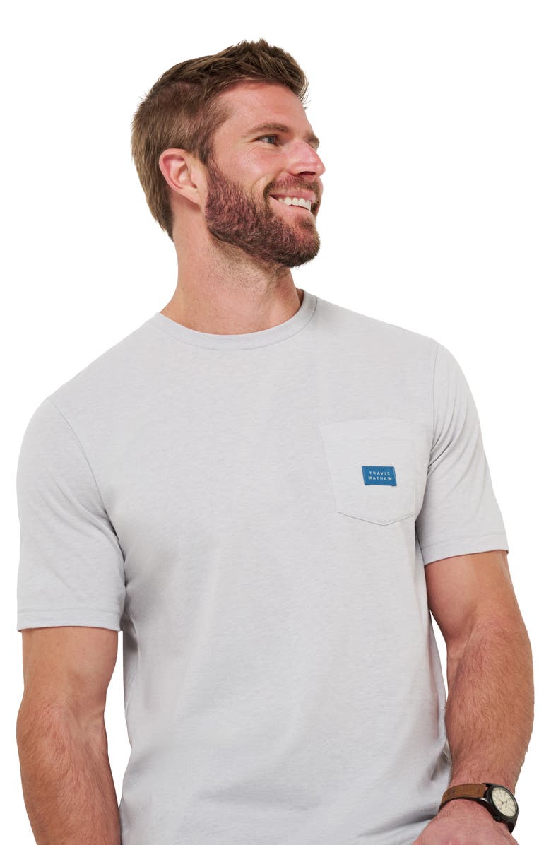 TravisMathew Travel Diary Cotton Graphic Pocket T-Shirt, Alternate, color, 