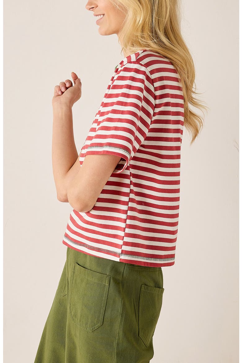 Deauville Ringer Tee, Alternate, color, Currant/Jade