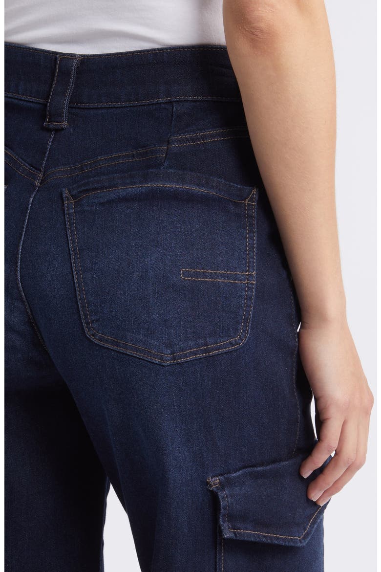 'Ab'Solution Skyrise Wide Leg Cargo Jeans, Alternate, color, DINA