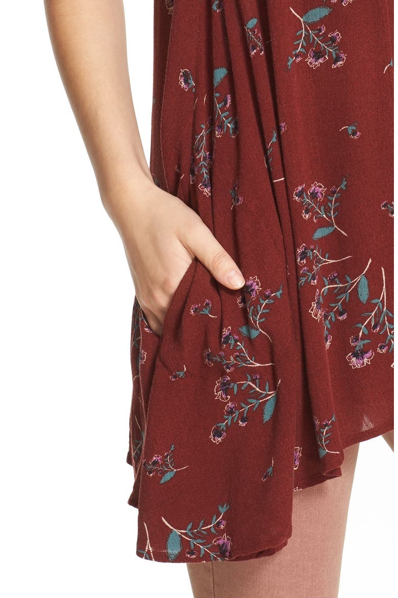 'Tree Swing' Sleeveless Tunic, Alternate, color, CRIMSON