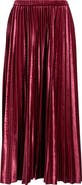Anne Klein Pull-On Pleated Velour Skirt