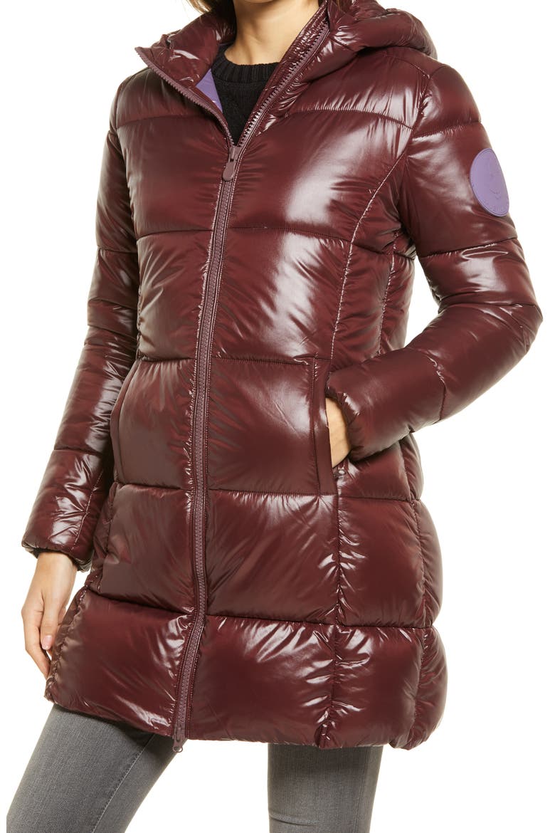 Luck Long Puffer Coat, Alternate, color, 38 CHESTNUT BROWN