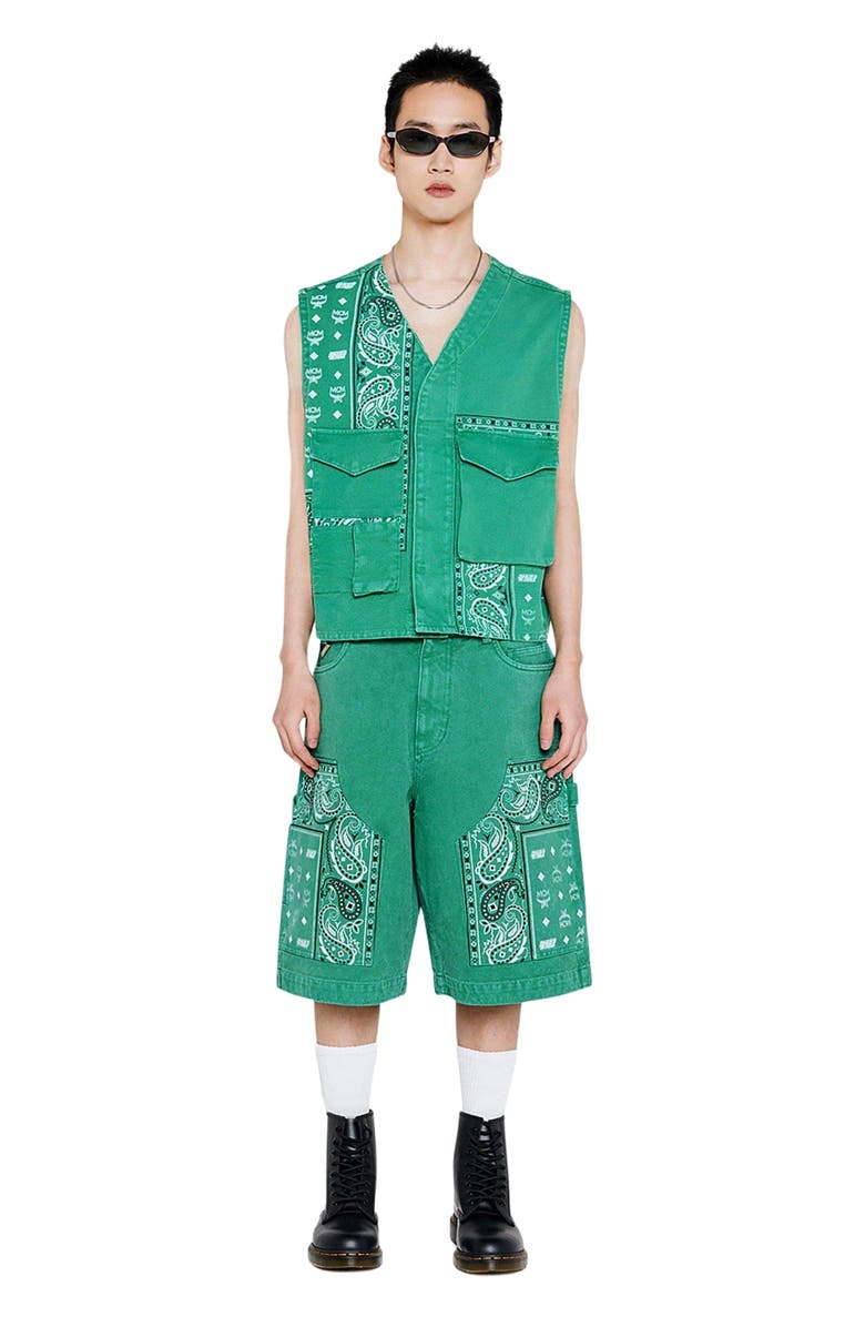 MCM x KASINA Bandana Monogram Gilet in Oxford Cotton, Main, color, 