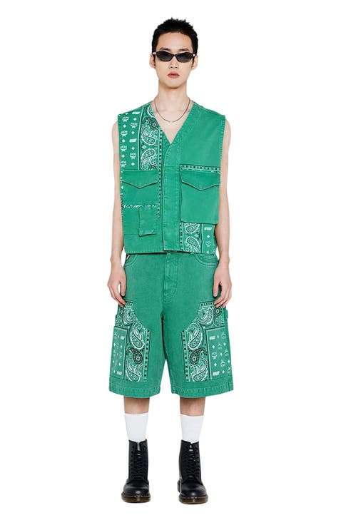 x KASINA Bandana Monogram Gilet in Oxford Cotton