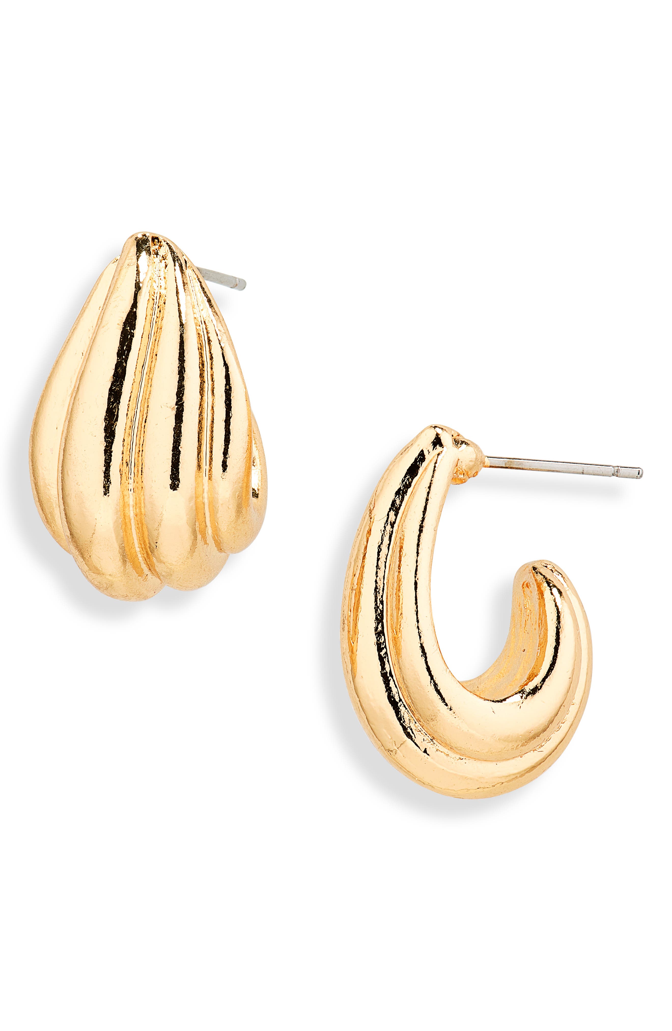 'J' Hoop Earrings