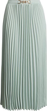 Anne Klein Belted Pull-On Pleated Skirt