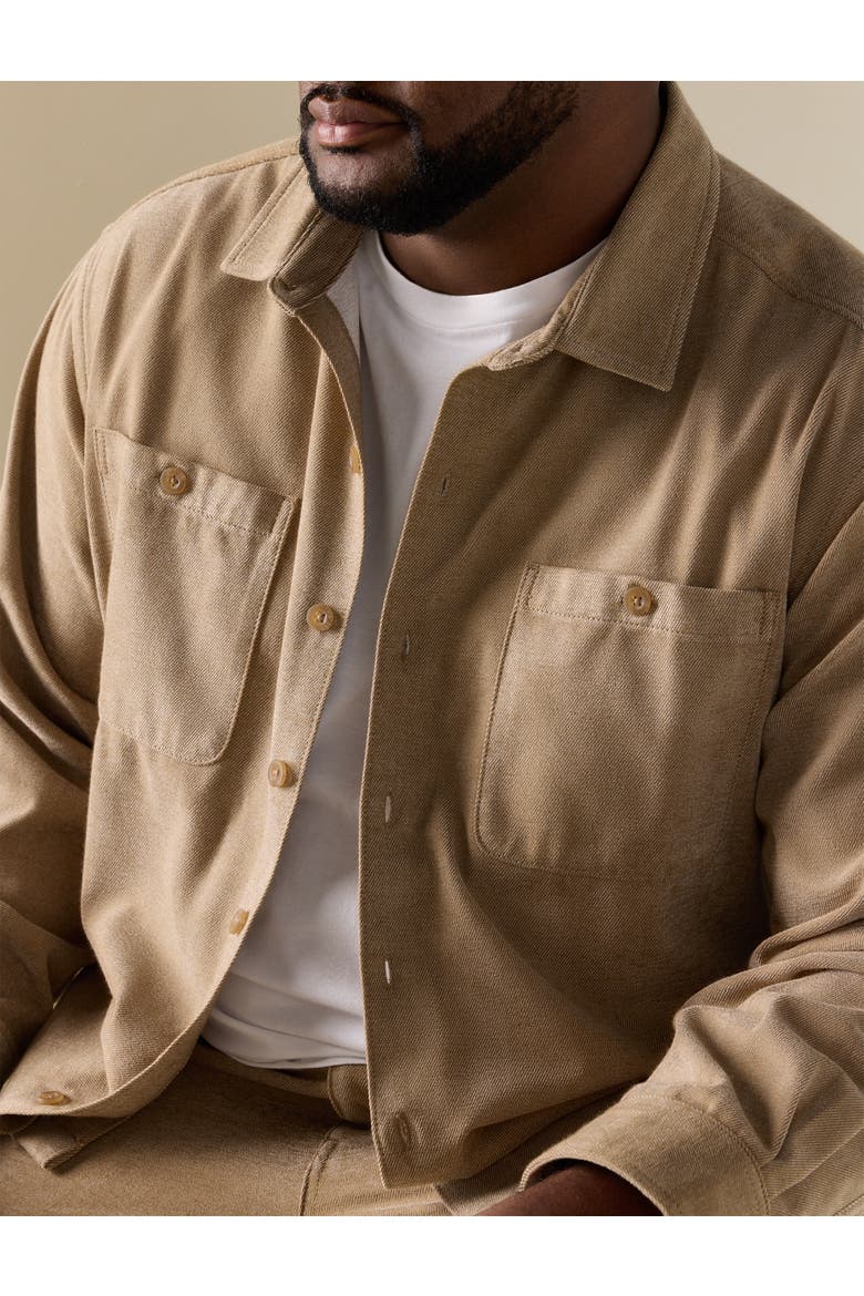 Big & Tall Brushed Shirt Jacket, Alternate, color, BRUSHED NEUTRAL