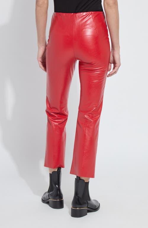 Lyssé 'lyssentials Elysse Faux Leather Ankle Bootcut Pants In Red