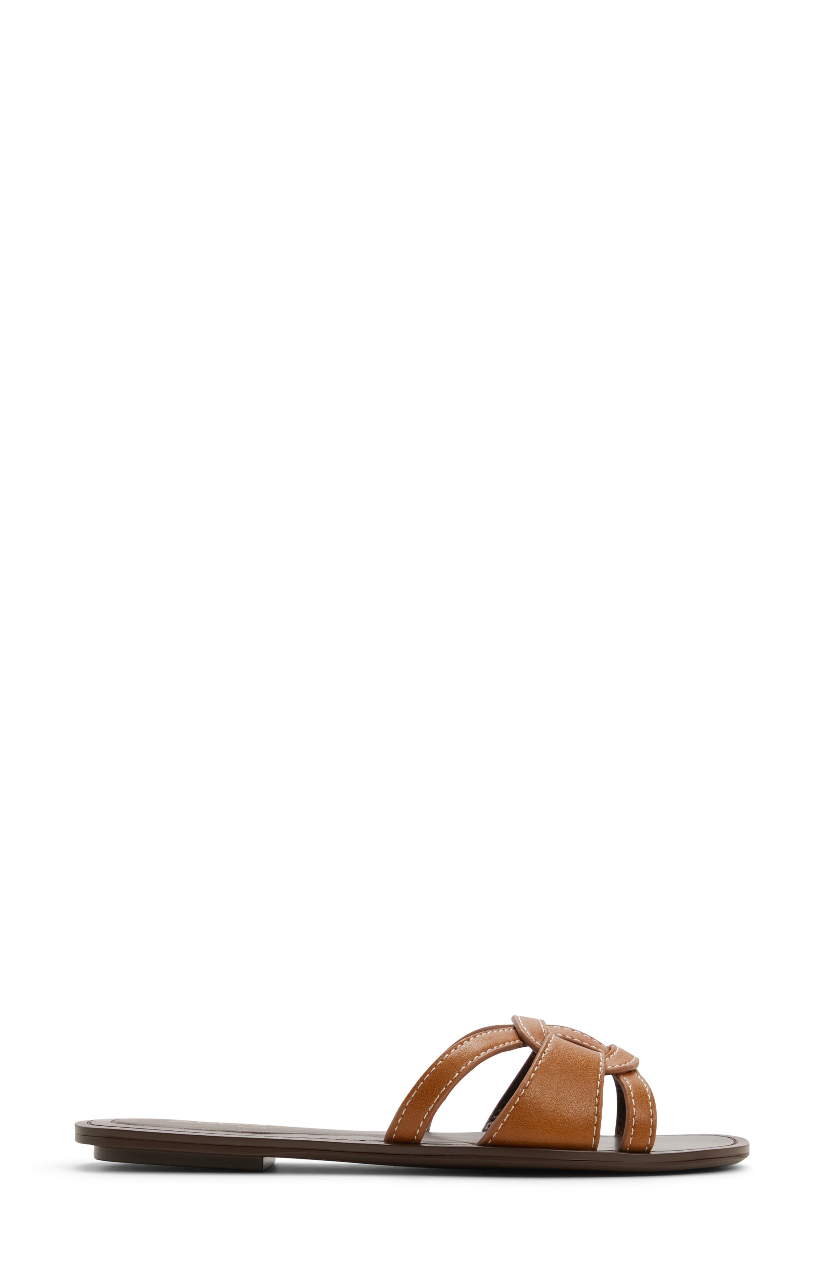 Rosmary Slide Sandal, Alternate, color, COGNAC