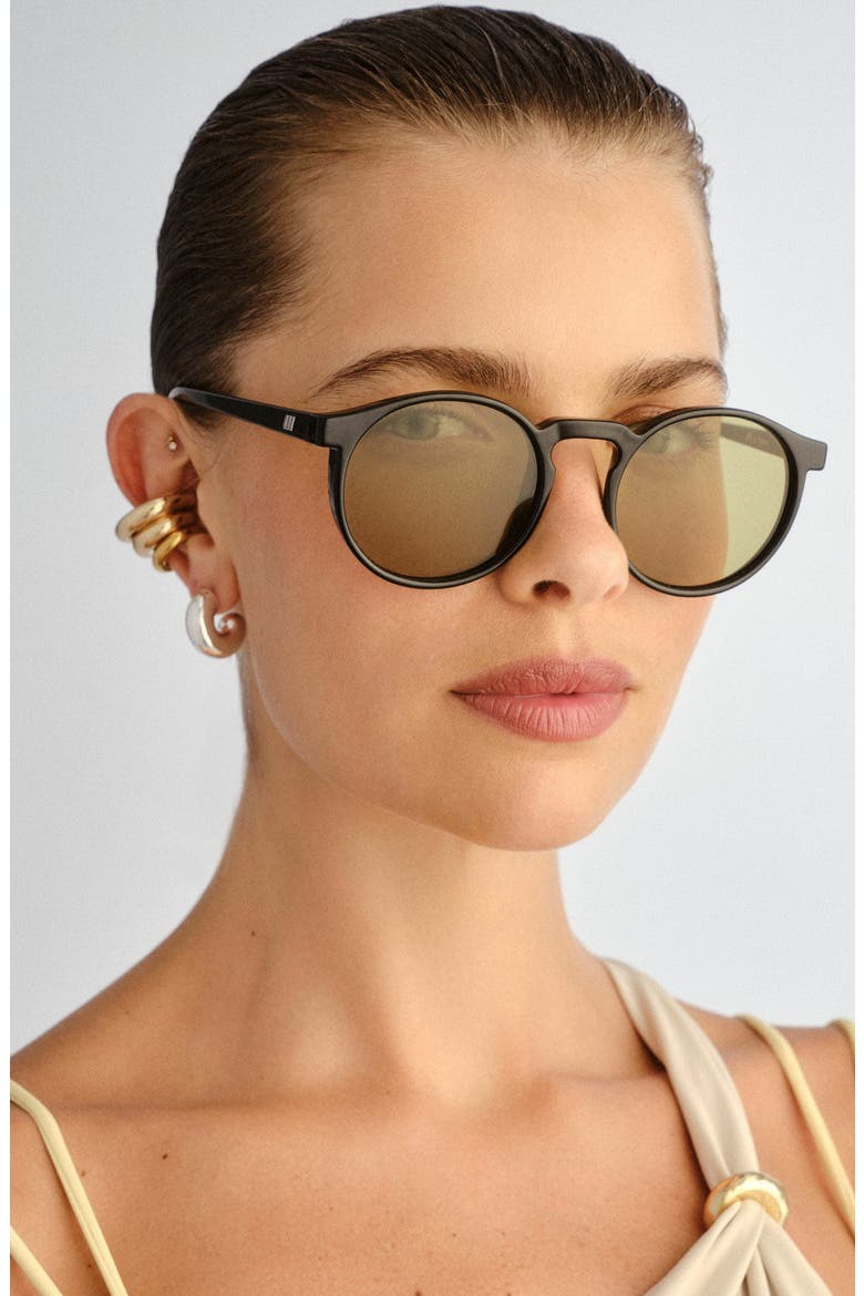 Teen Spirit Deux 50mm Round Sunglasses, Alternate, color, BLACK