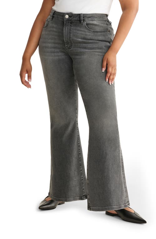 Warp & Weft Warp+weft Nao High Waist Bootcut Jeans In Gray