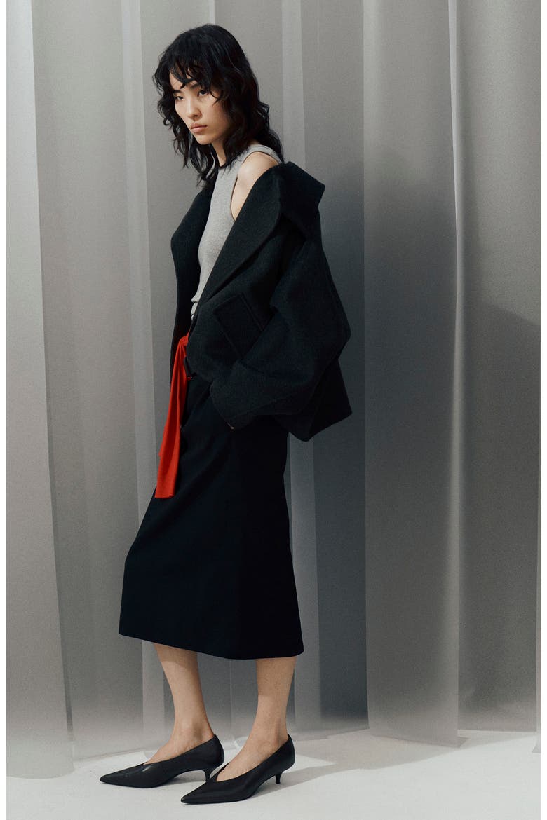 Wool Blend Oversize Jacket, Alternate, color, DARK HEATHER GREY