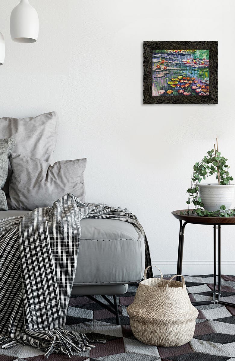 OVERSTOCK ART Water Lilies (Pink) by Claude Monet Canvas Wall Art, Alternate, color, 