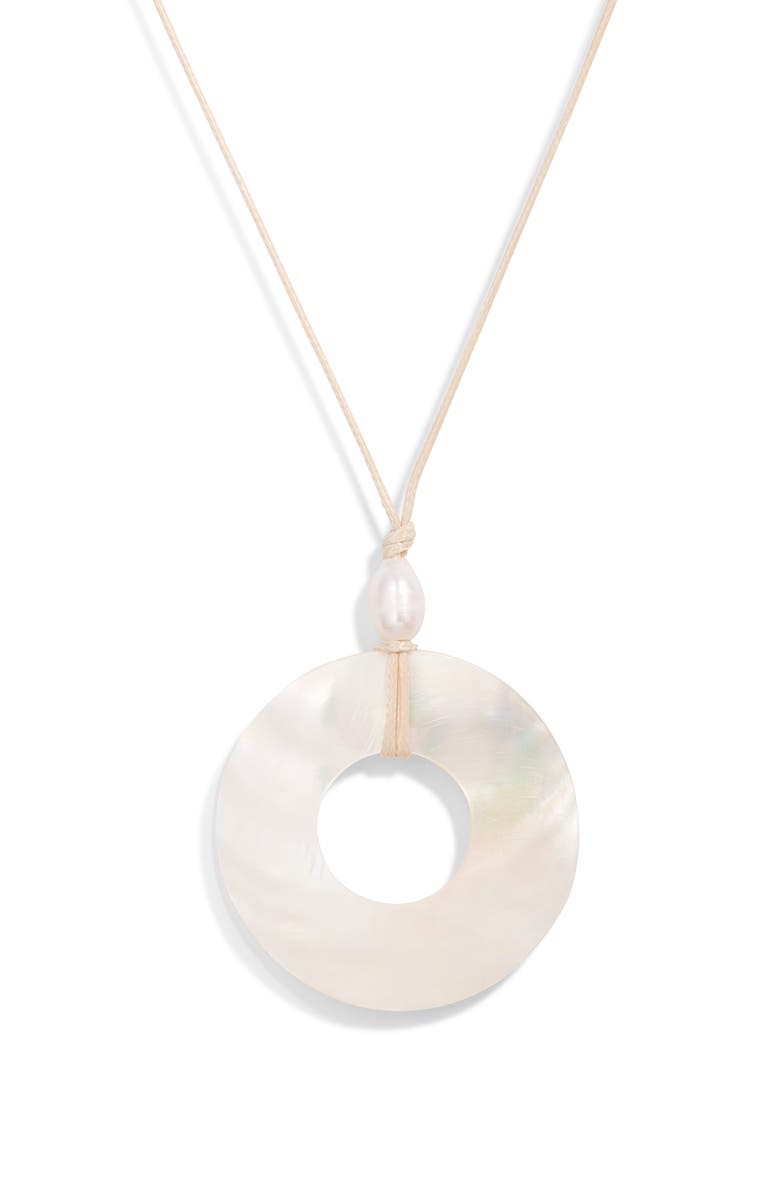 FRASIER STERLING Monaco Circle Pendant Necklace, Alternate, color, 