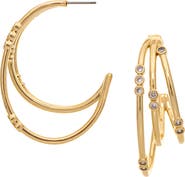 RIVKA FRIEDMAN Cubic Zirconia Multi Hoop Earrings