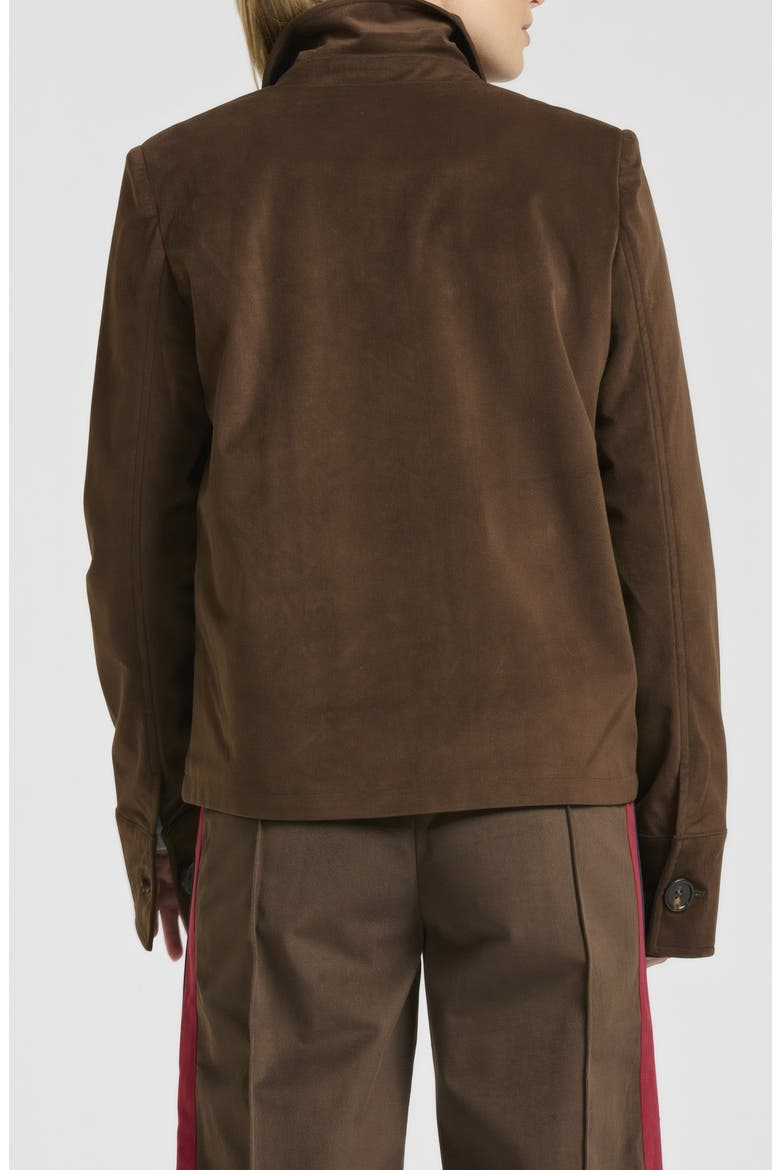 Velvet Twill Utility Jacket, Alternate, color, CHOCOLATE