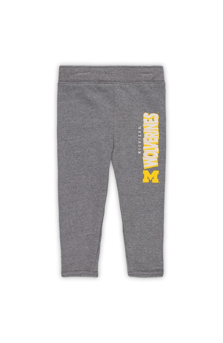 Outerstuff Girls Toddler Michigan Wolverines Clubhouse Pullover Hoodie and Legging Set, Alternate, color, Navy