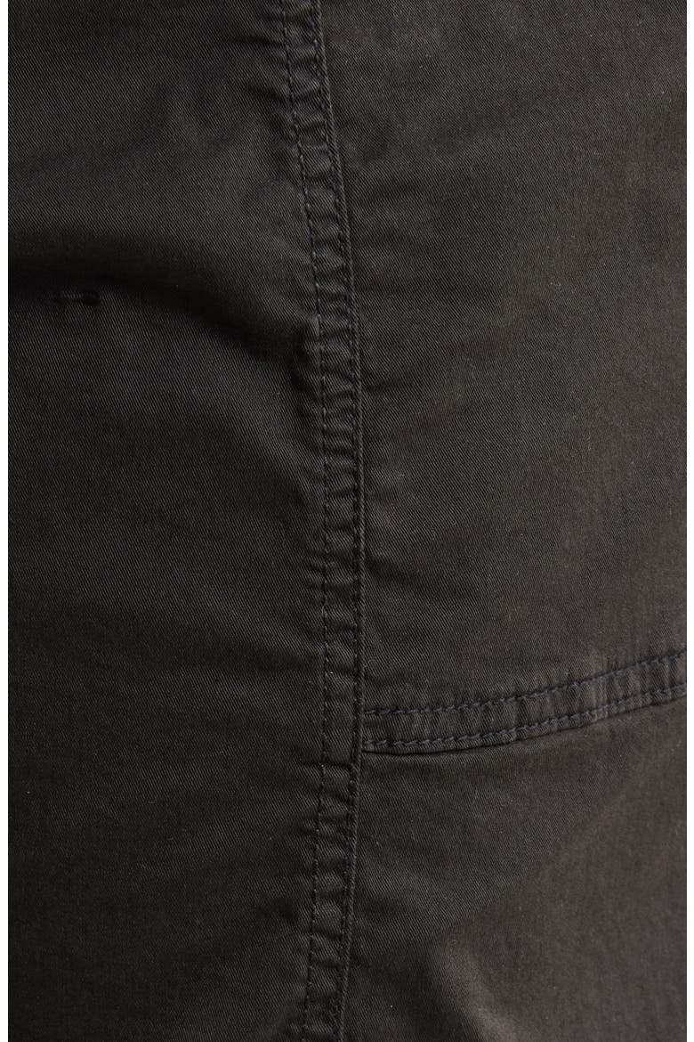 Sahara Tapered Stretch Cotton Utility Pants, Alternate, color, BLACK