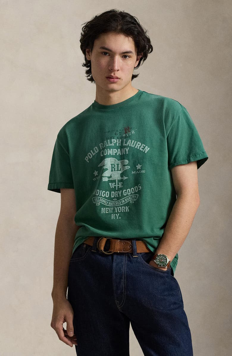 Polo Ralph Lauren Classic Fit Graphic T-Shirt, Alternate, color, Antique Green