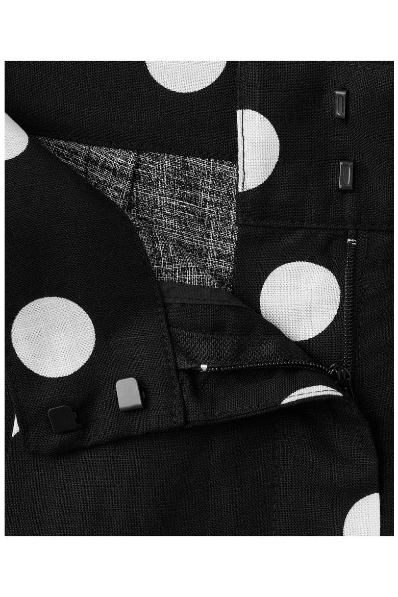 Abrei Polka Dot Shorts, Alternate, color, BLACK