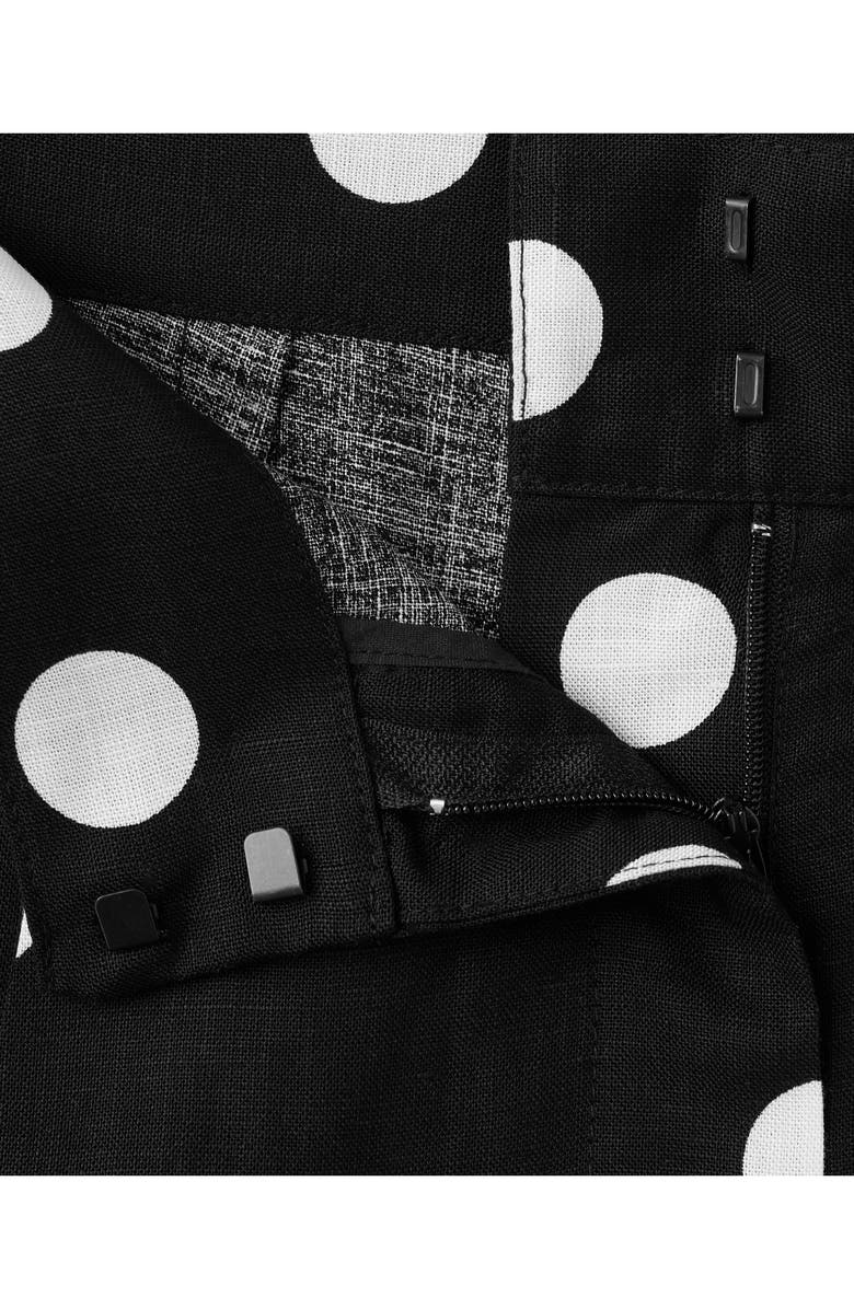 MANGO Abrei Polka Dot Shorts, Alternate, color, Black