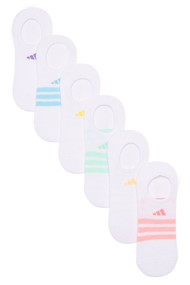 Superlite No-Show Compression Socks - Pack of 6, Main, color, WHITE
