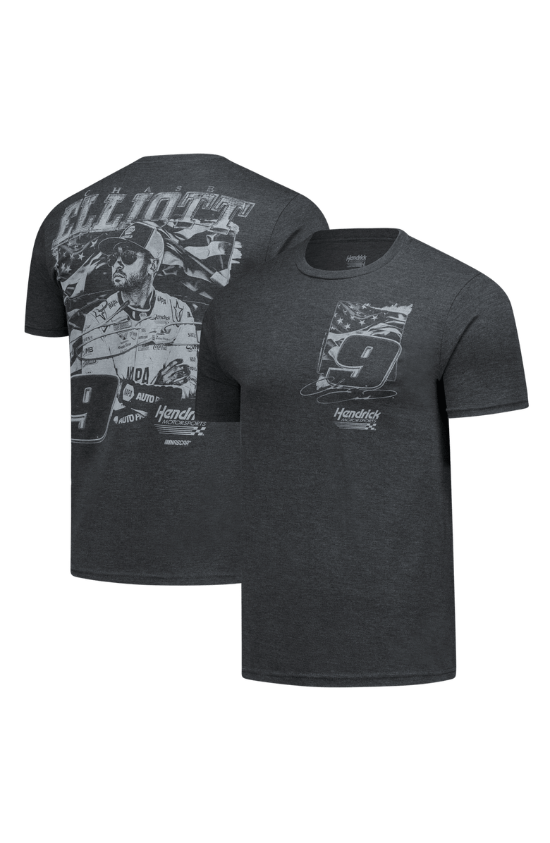 Classic Ink Men's Classic Ink Heather Gray Chase Elliott Lifestyle Tri-Blend T-Shirt, Main, color, Heather Gray