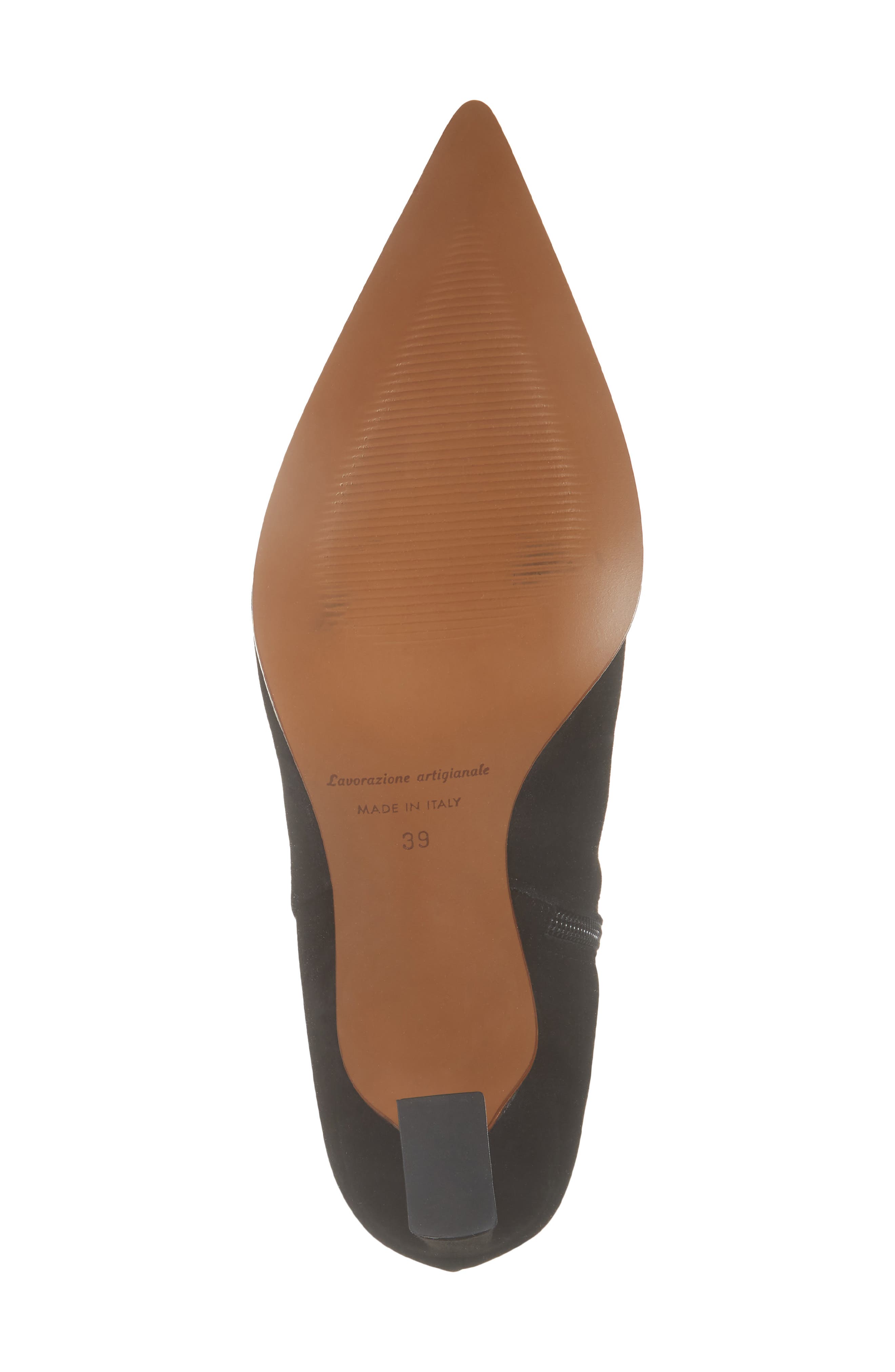 Norissa Pointed Toe Snakeskin Bootie, Alternate, color, BLACK SUEDE