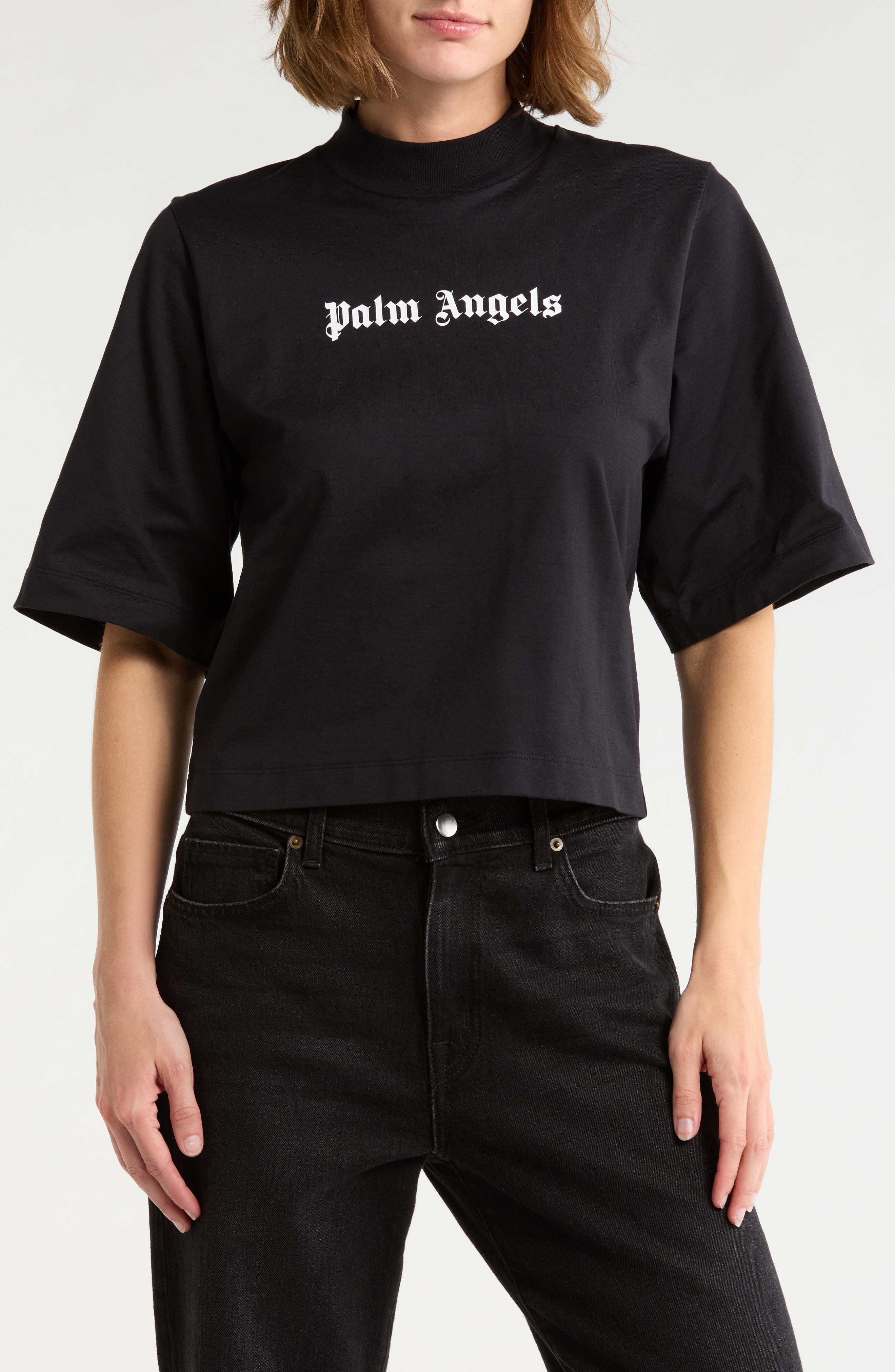 Palm Angels Logo Crop Graphic T-Shirt