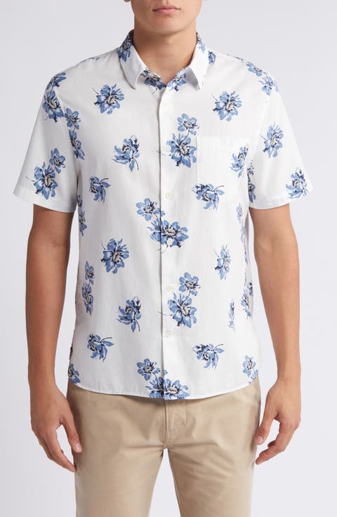Floral Short Sleeve Button-Up Shirt