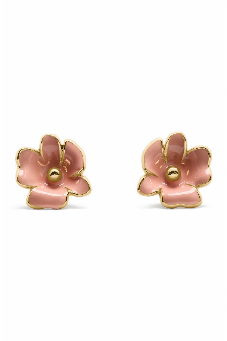 flower stud earrings, Main, color, PINK
